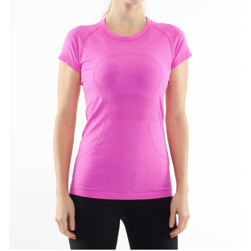 Lululemon Swiftly Tech Short Sleeve Crew Pink Workout Shirt Size 2